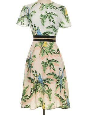 Stella McCartney Tropical Parrot Fit & Flare Dress Size 0